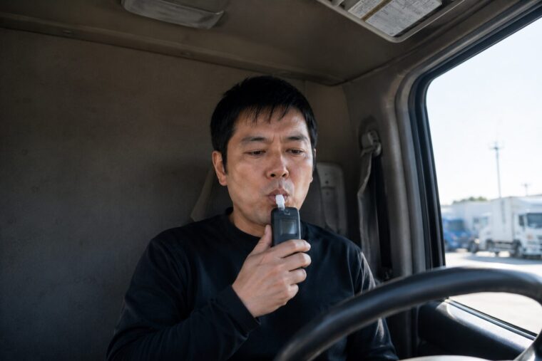 運転前のアルコールチェック